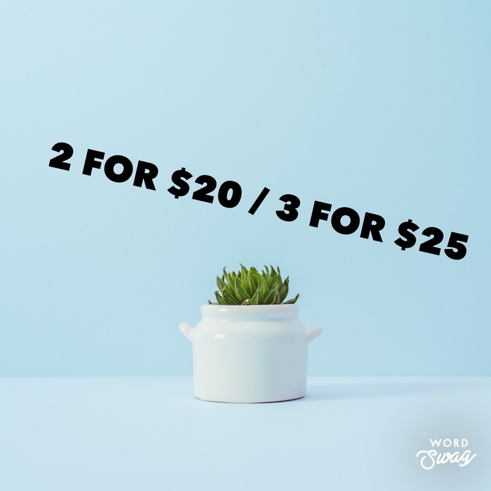 All tops are 2 for $20 or 3 for $25